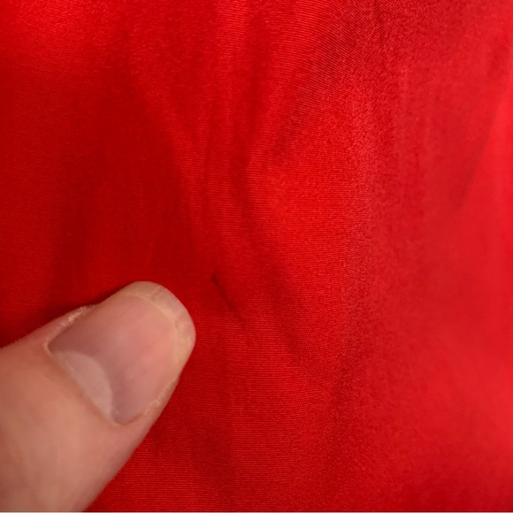 Madewell Cerise Red Smocked Puff Sleeve Dress in Poplin Size Small NWT - Picture 9 of 17